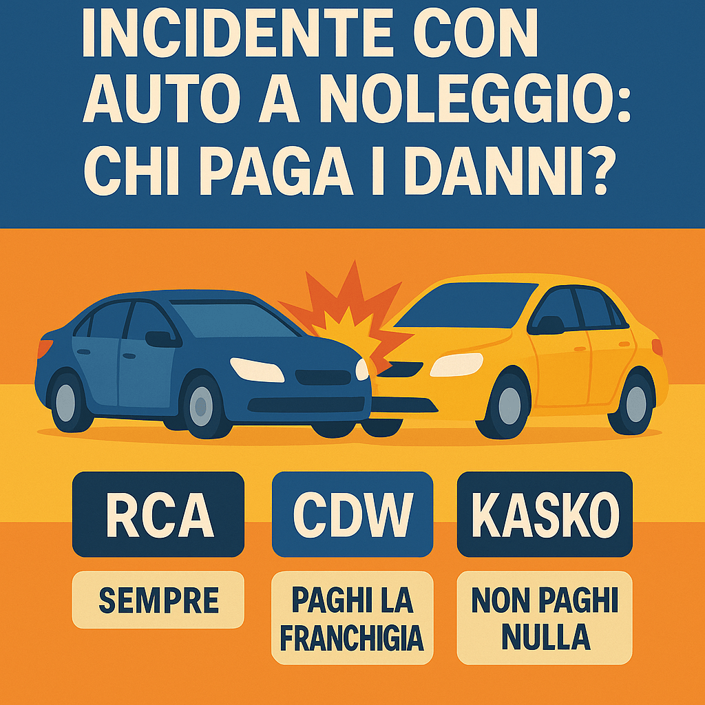 chi paga i danni se fai un sinistro con la tua auto a noleggio ruotemagiche